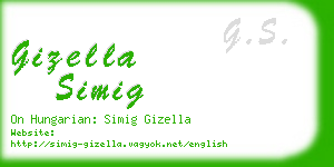 gizella simig business card